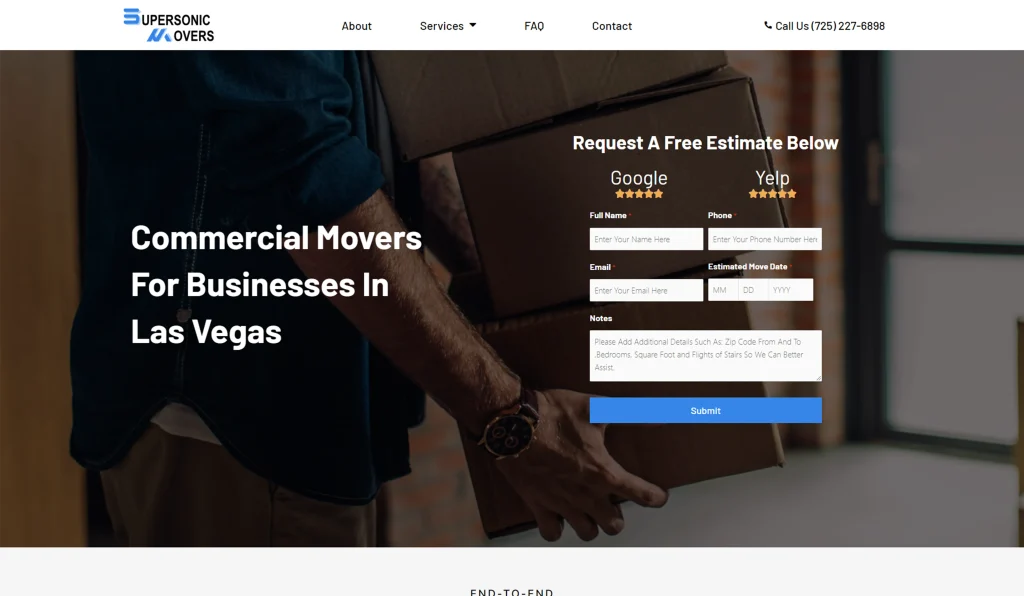 supersonic movers website